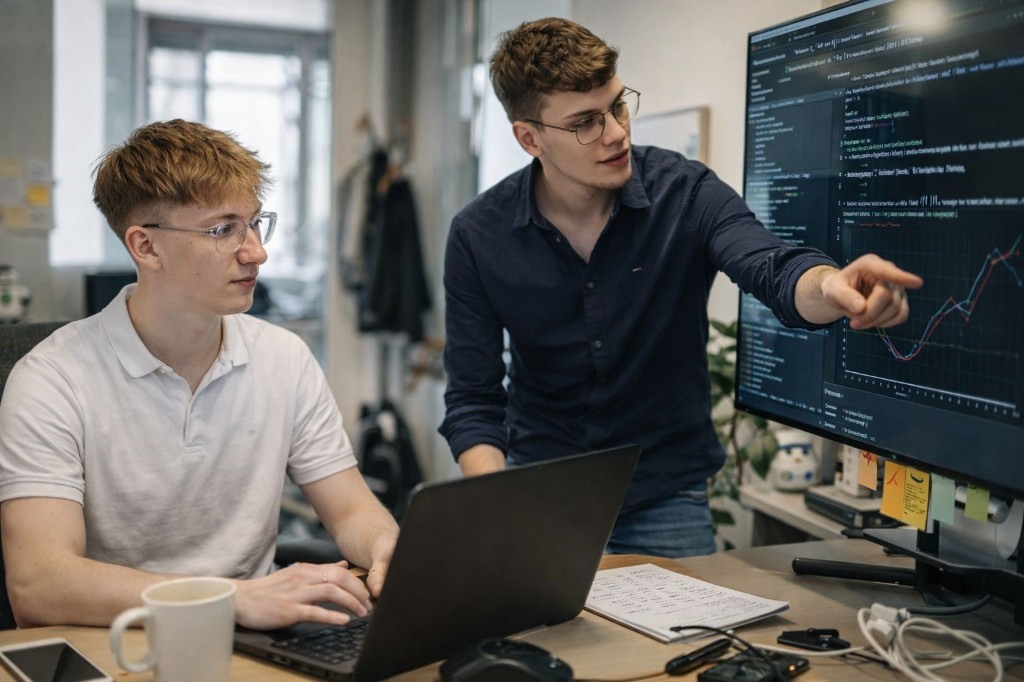 Marco und Sebastian von InfraQ.Cloud bei der gemeinsamen Arbeit an Cloud-Infrastruktur
